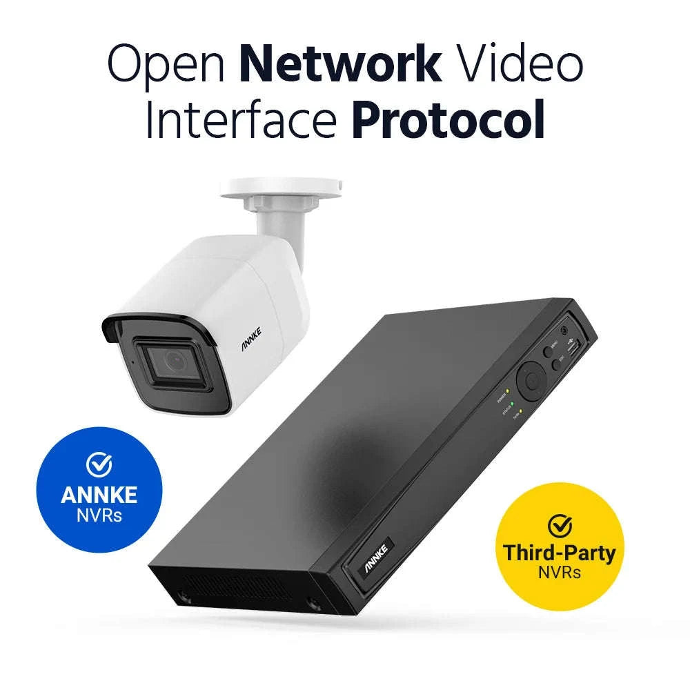 ANNKE 4K 8CH PoE Security Camera System with Audio Recording-United Kingdom / 1T