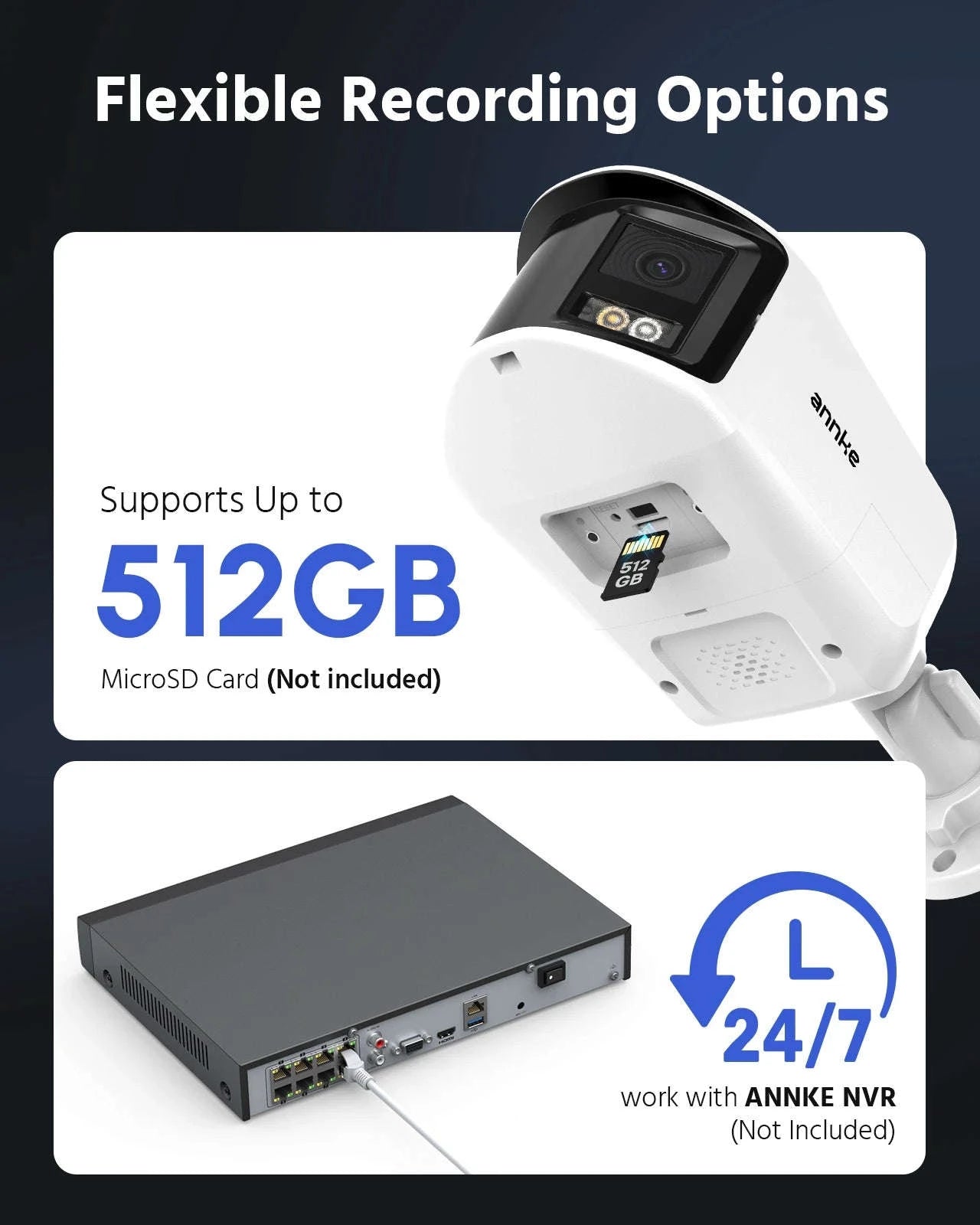 ANNKE 4K 8MP PoE Dual Lens 180° Outdoor Surveillance Camera-United Kingdom