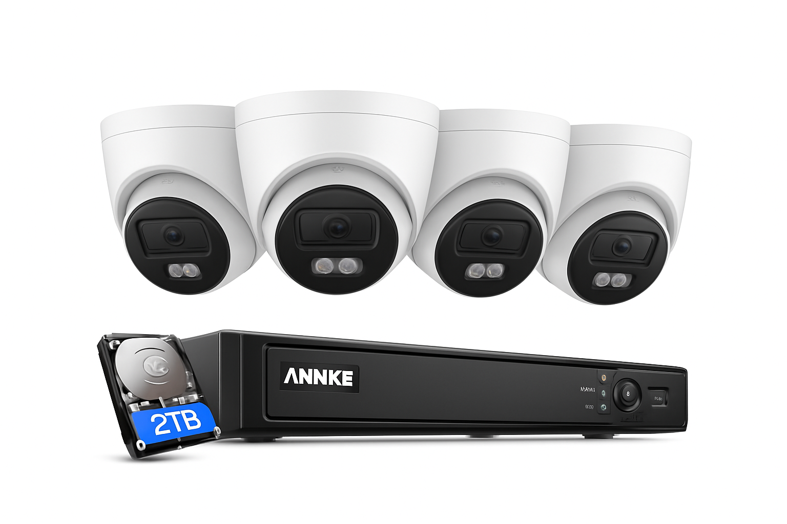 مجموعة كاميرات أمان PoE ANNKE بدقة 4K و8 ميجابكسل مع نظام تسجيل 8 قنوات