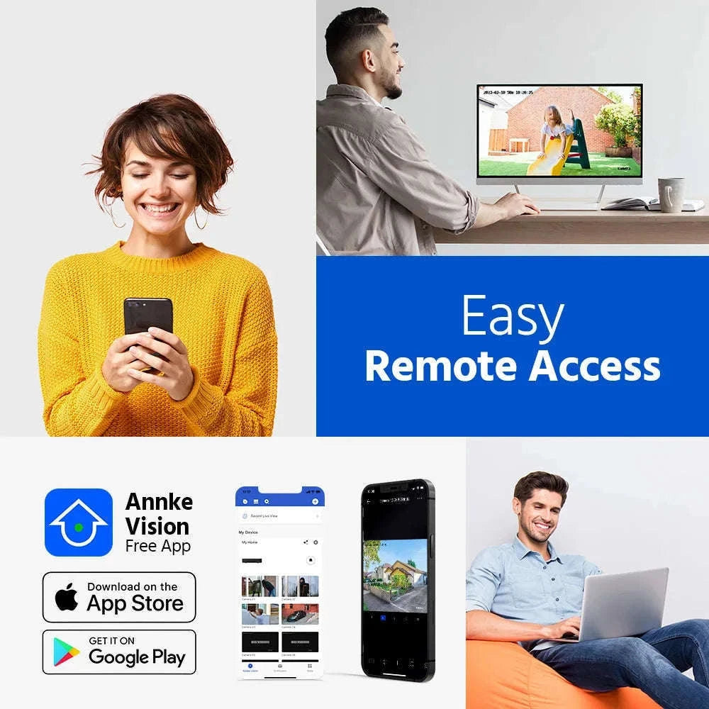 ANNKE 4K 8MP PoE Security Camera Kit with 8CH NVR-United States / 1T