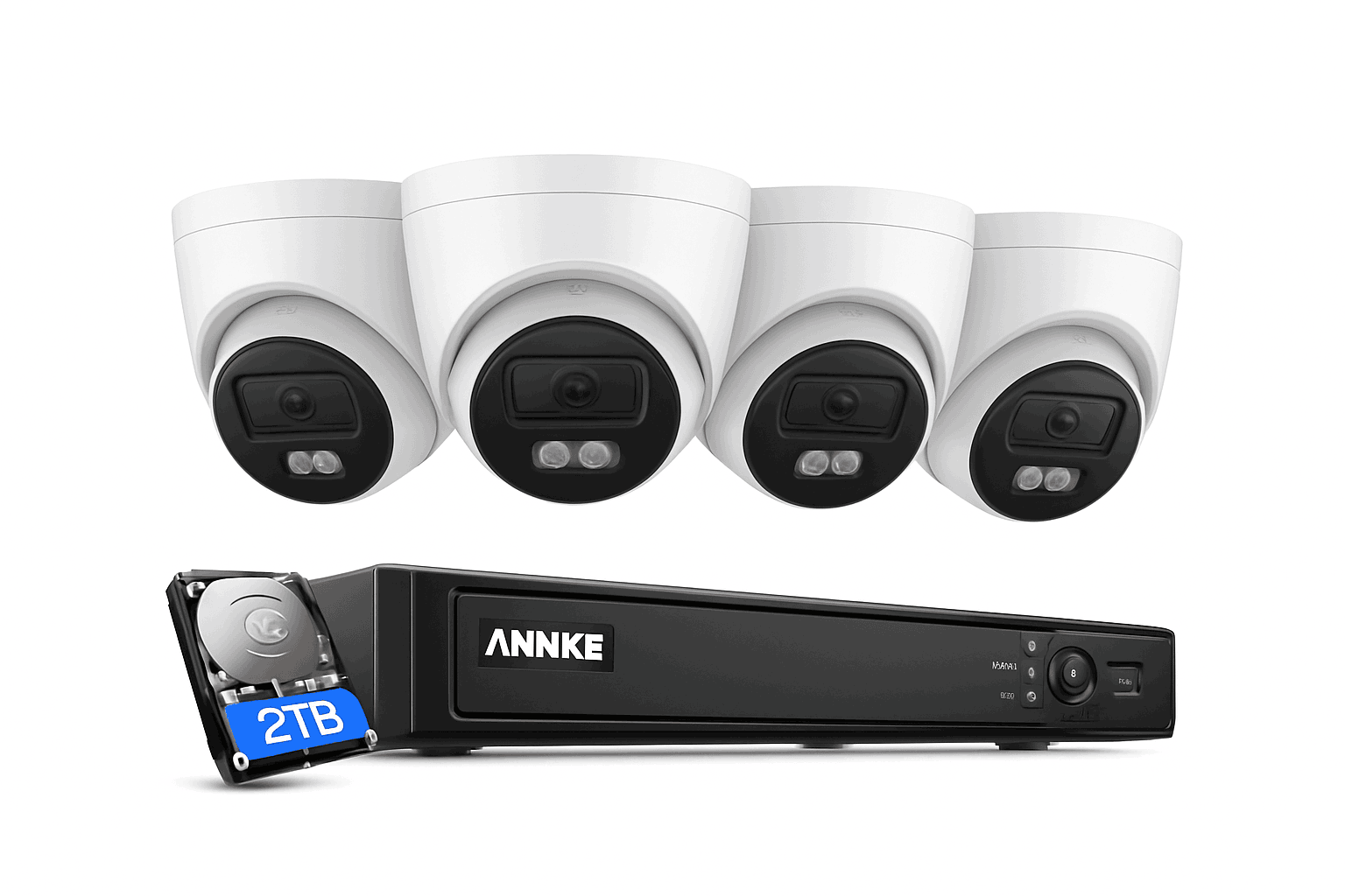 ANNKE 4K 8MP PoE Security Camera Kit with 8CH NVR-United States / 1T