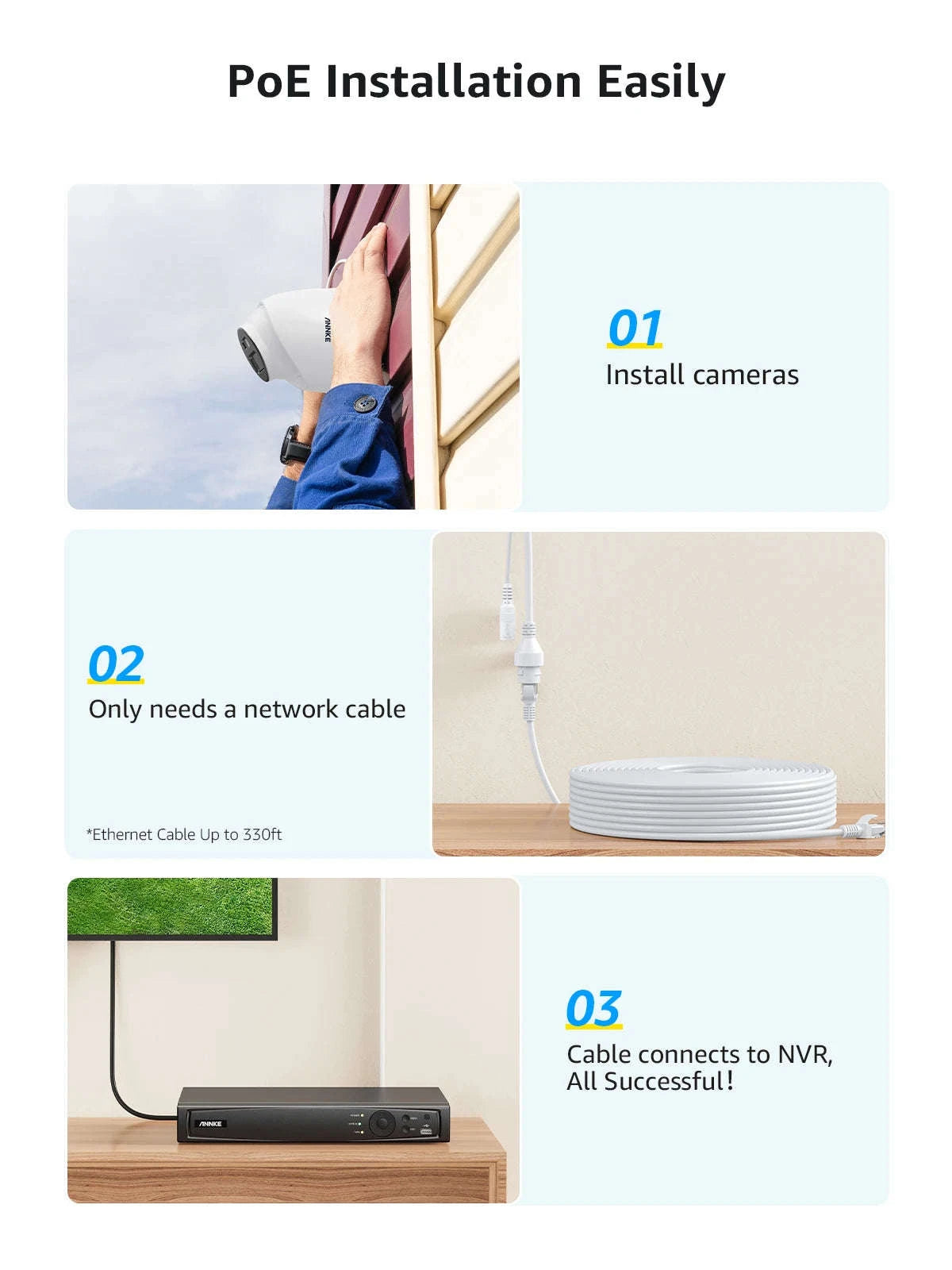ANNKE 4K 8MP PoE Security Camera Kit with 8CH NVR-United States / 1T