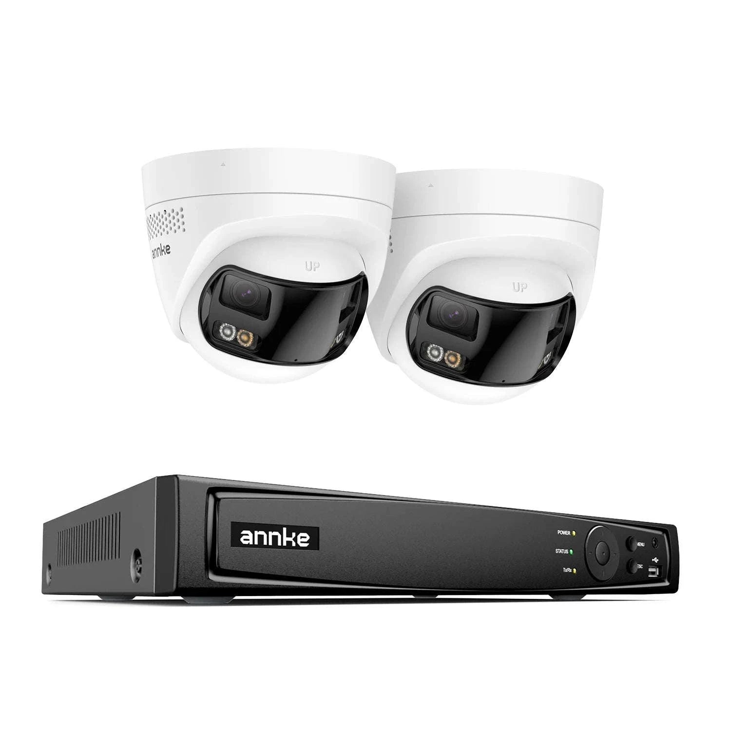 ANNKE 4K Outdoor Dual-Lens Security Camera System, 180° View-8pcs With NVR / CZECH REPUBLIC / 1T