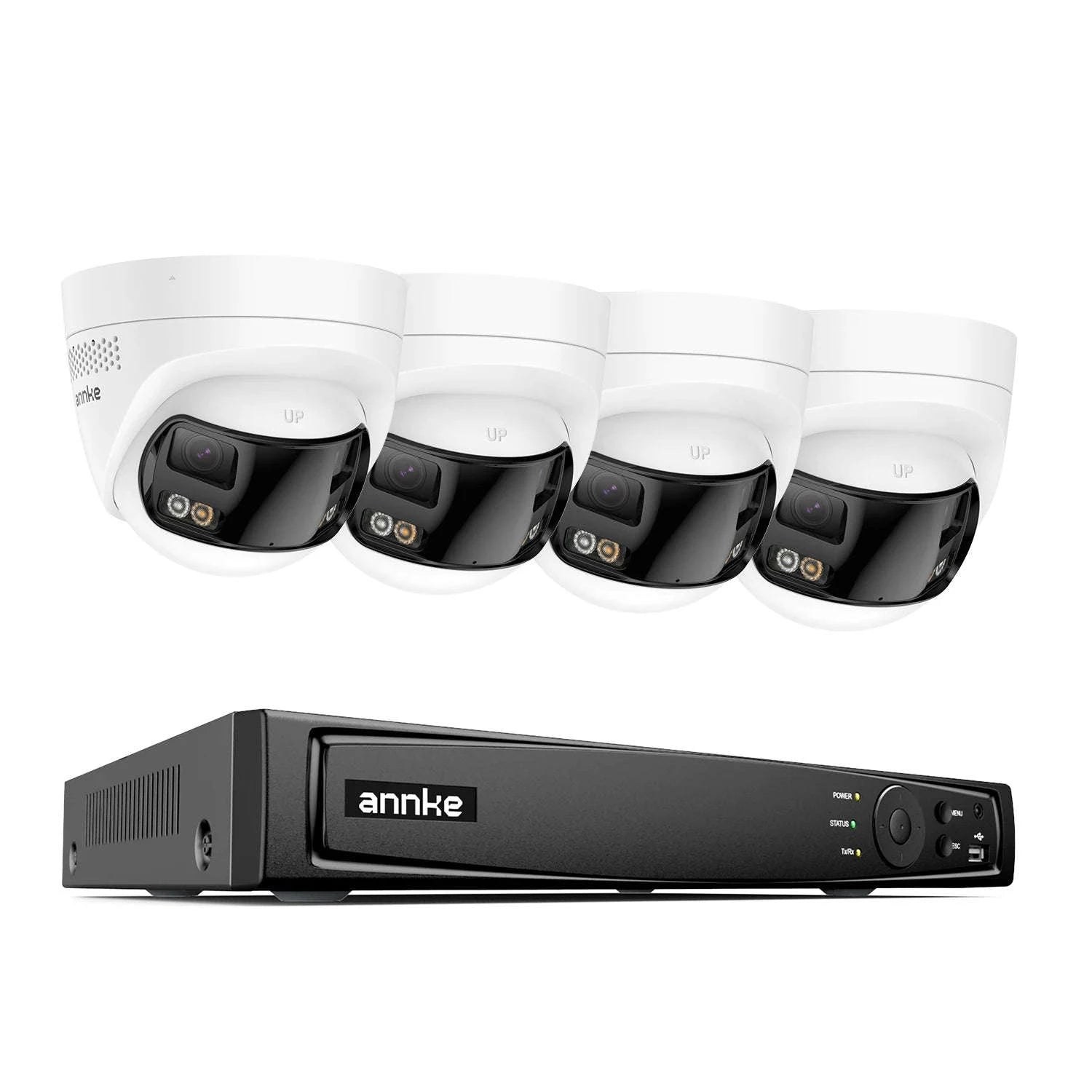 ANNKE 4K Outdoor Dual-Lens Security Camera System, 180° View-8pcs With NVR / CZECH REPUBLIC / 1T