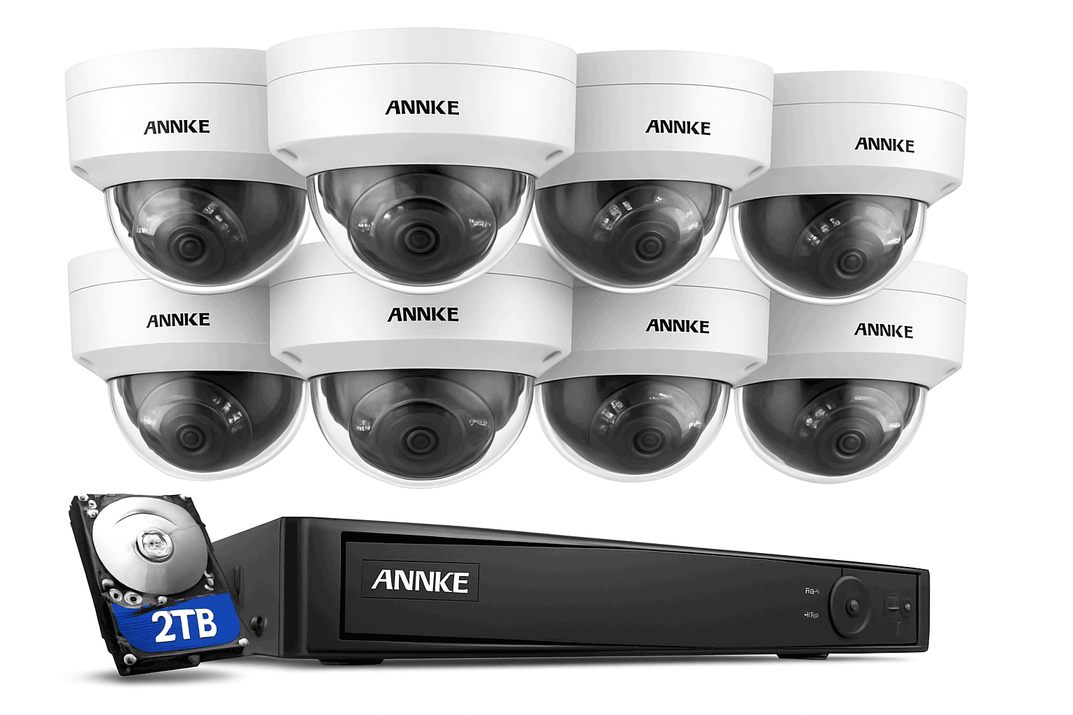ANNKE 4K PoE NVR Security Camera System with Audio-8pcs cameras / CZECH REPUBLIC / 2T
