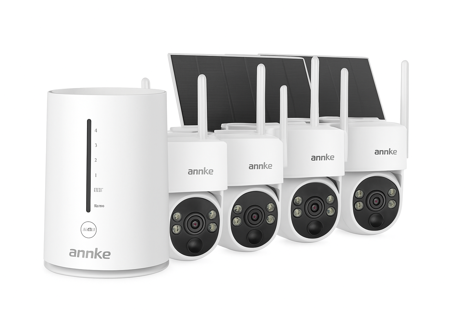 ANNKE 4MP Wireless Solar WiFi Security Camera System, 4 Pack