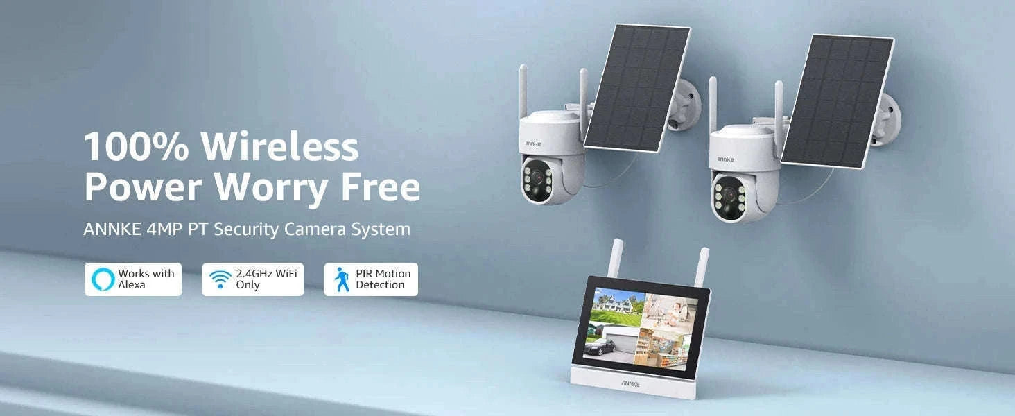 ANNKE 4MP Wireless CCTV Security System with 7" Monitor-spain