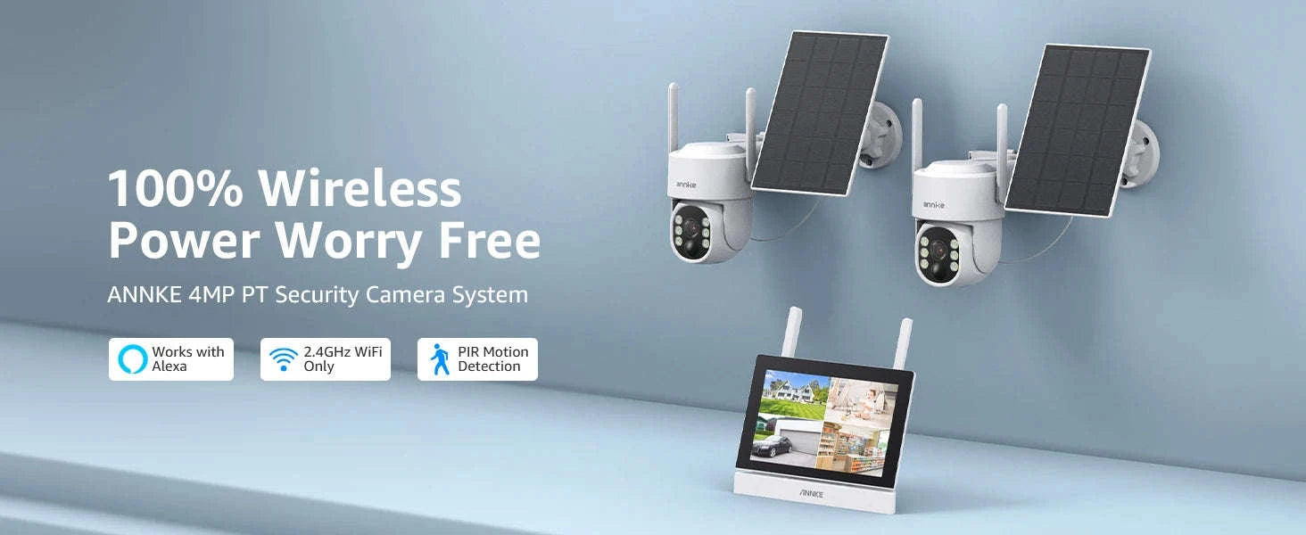 ANNKE 4MP Wireless CCTV Security System with 7" Monitor-spain