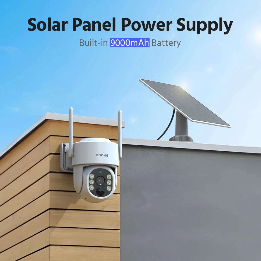 ANNKE 4MP Wireless Solar WiFi Security Camera System, 4 Pack-No Card / CZECH REPUBLIC