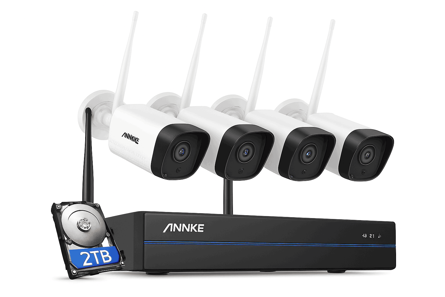 ANNKE 5MP WiFi CCTV System with 10CH NVR and 4 Cameras-spain / 2T