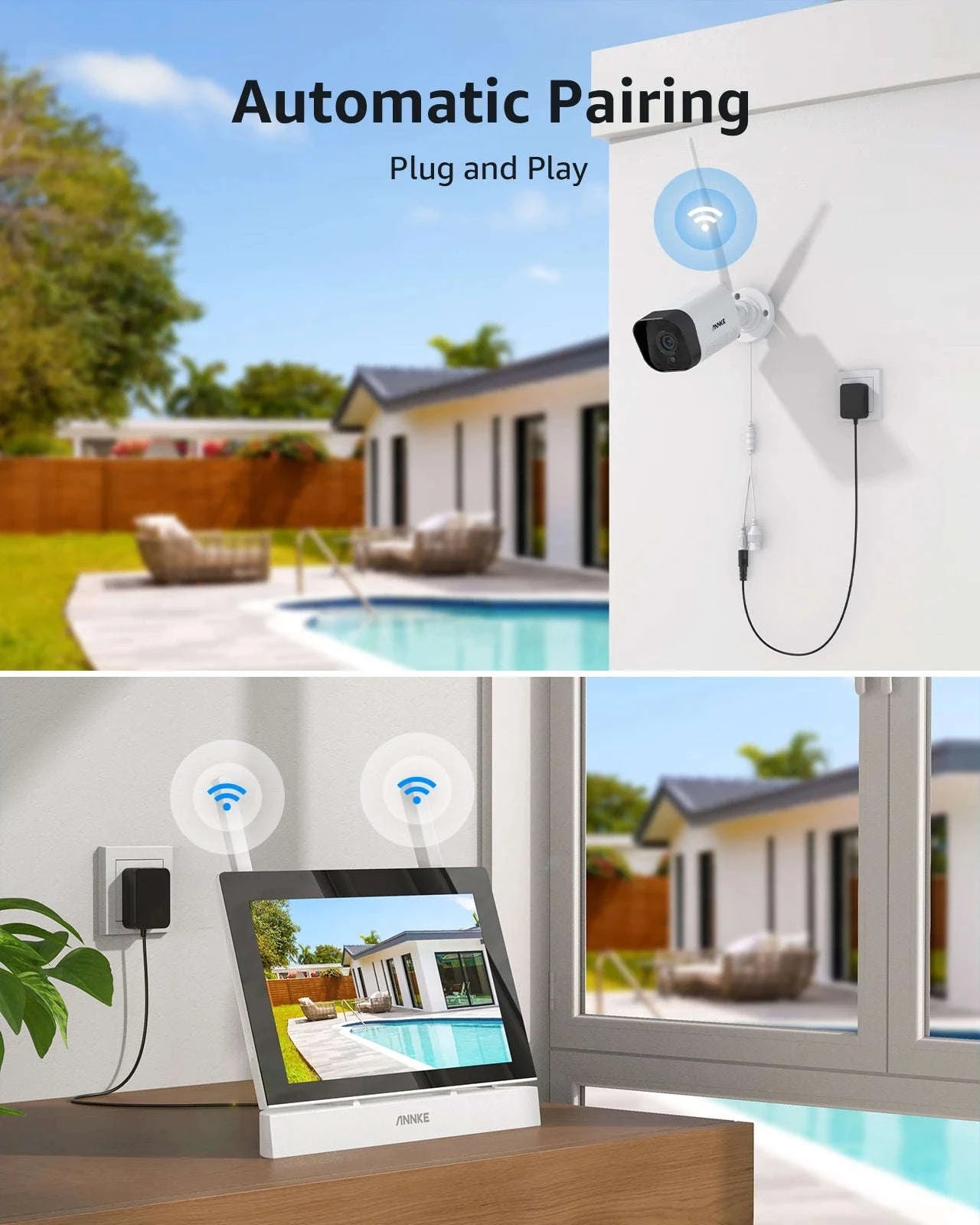 ANNKE 5MP Wireless NVR CCTV System with 7" Touch Monitor-CZECH REPUBLIC