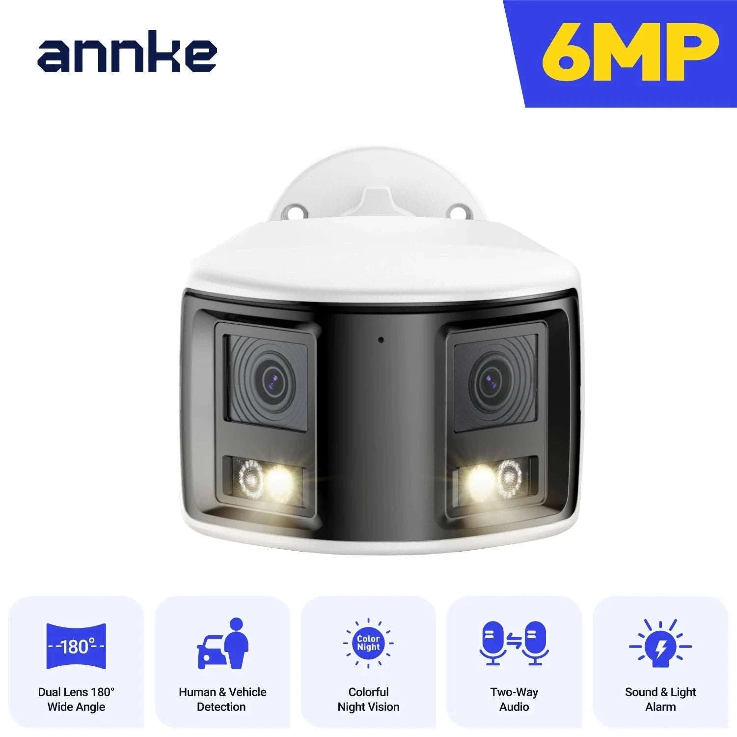 ANNKE 6MP Dual Lens 180° Wide View Outdoor Security Camera-6MP Camera I51DX / CZECH REPUBLIC