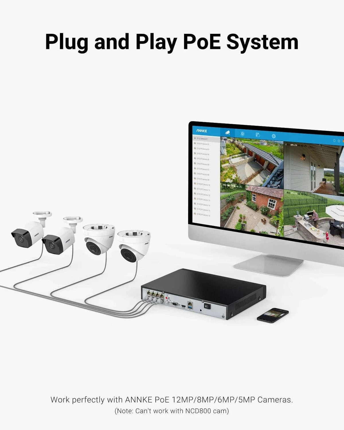 ANNKE 8-Channel 12MP PoE NVR for IP Camera Security-CZECH REPUBLIC / 2T