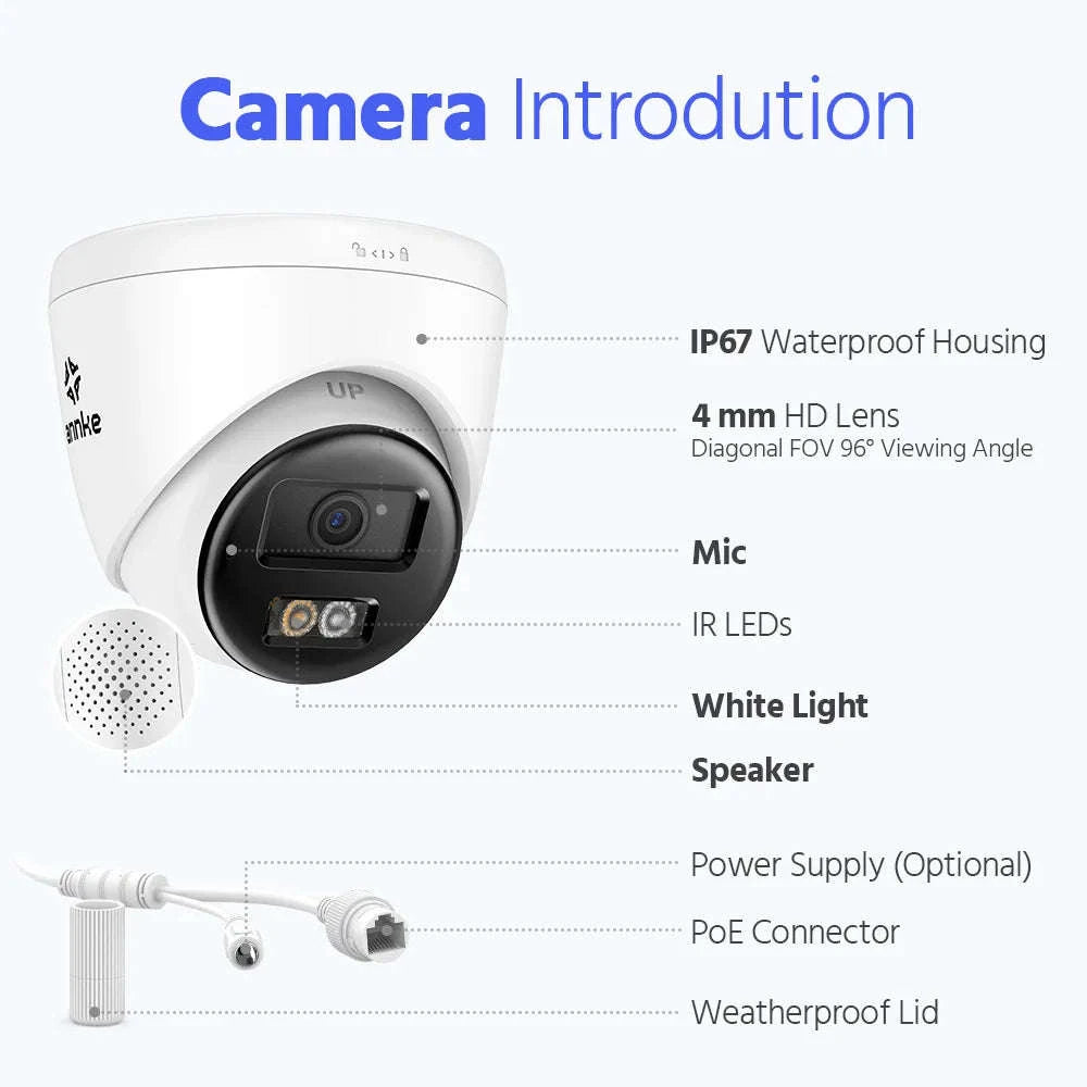 ANNKE 8MP 4K PoE Outdoor Security Camera with Two-Way Audio-CZECH REPUBLIC
