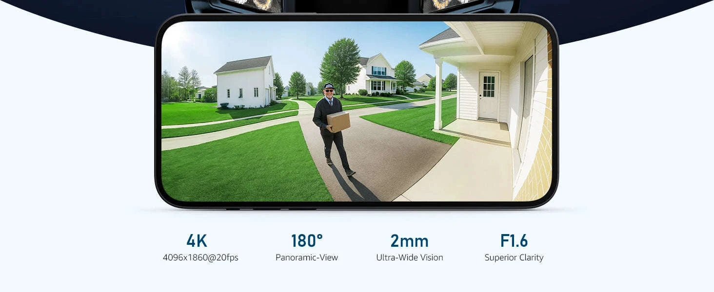 ANNKE 8MP Dual-Lens 180° Outdoor Security Camera with Audio-1PC / United States