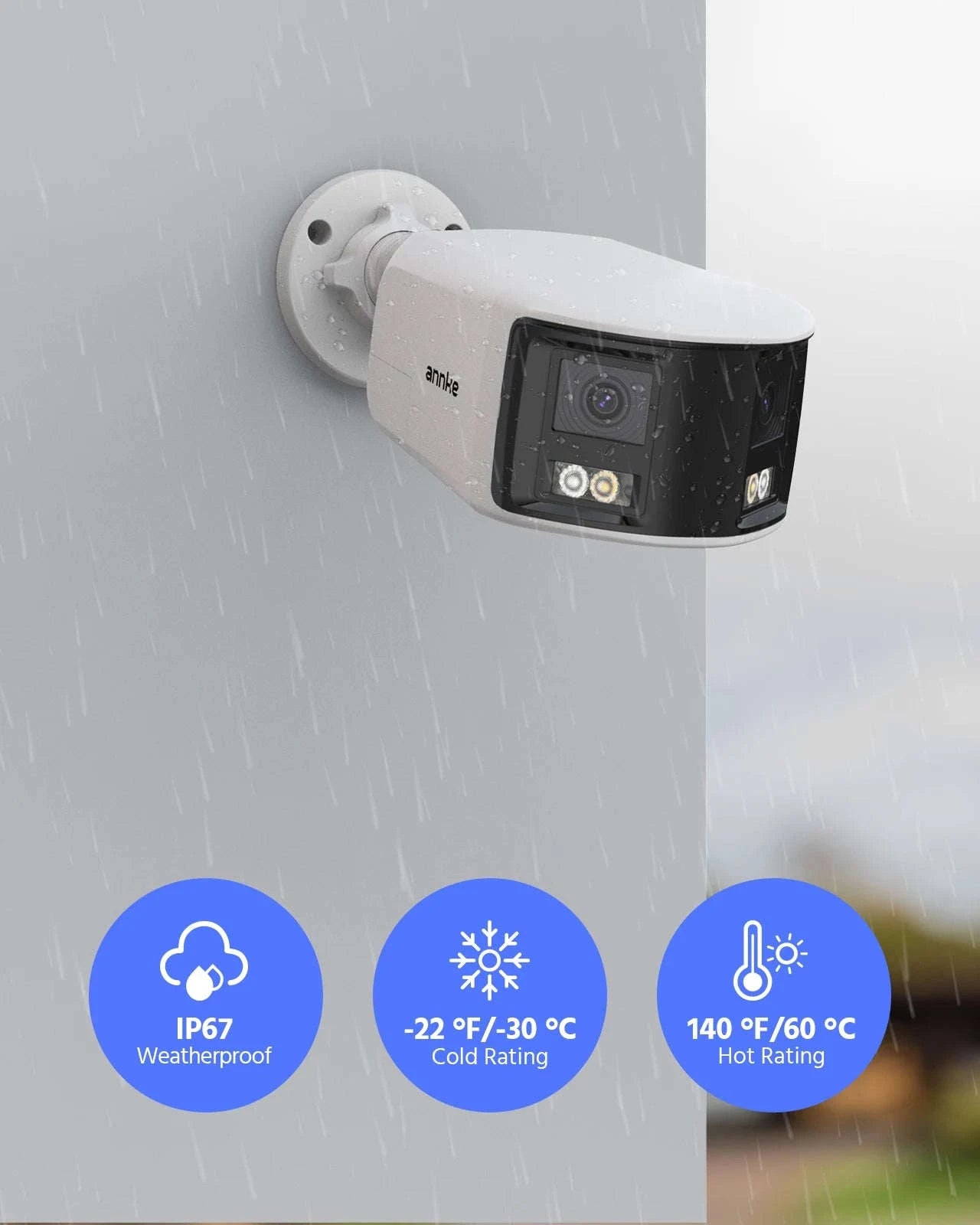 ANNKE 8MP Dual-Lens 180° Outdoor Security Camera with Audio-1PC / United States