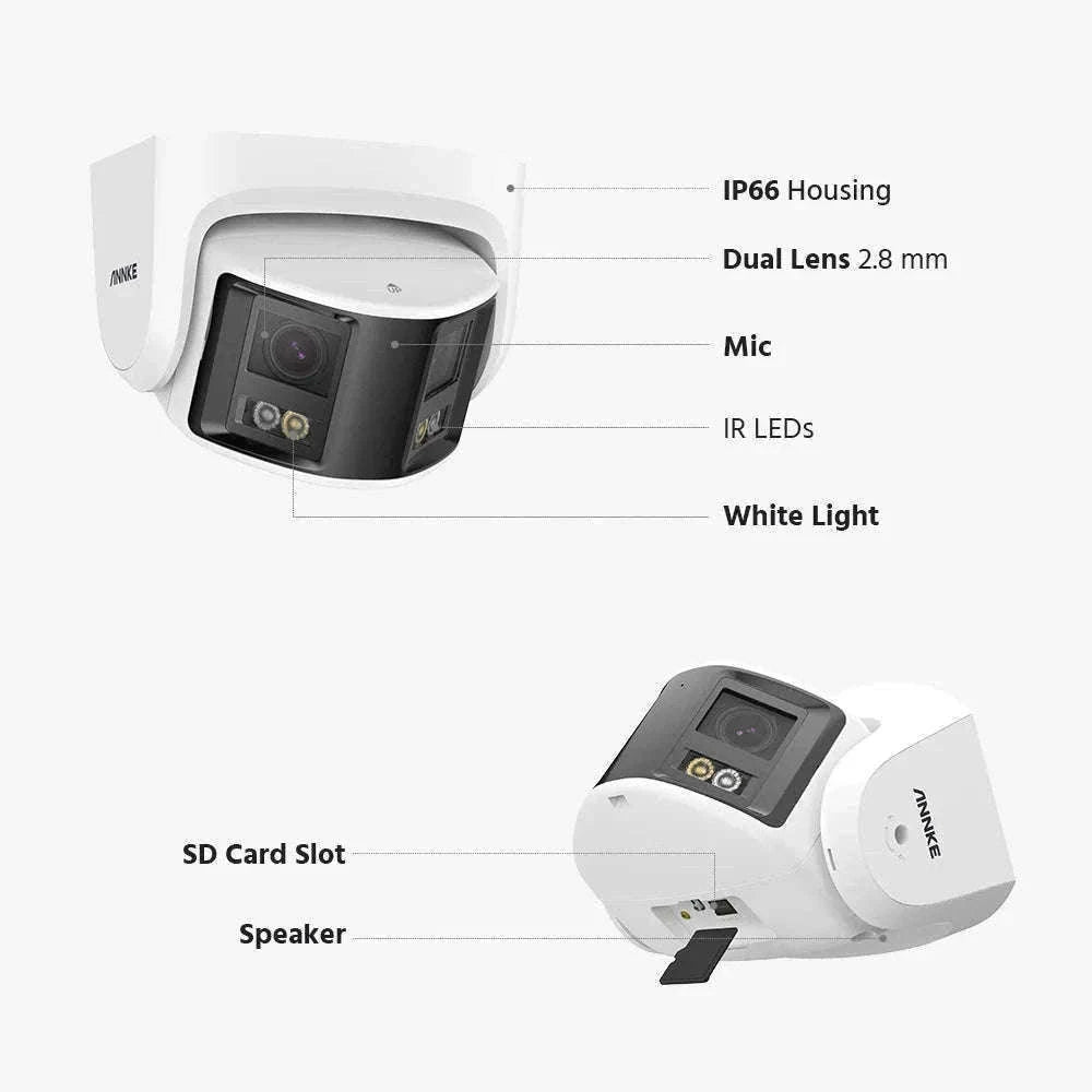 ANNKE 8MP Dual Lens 180° Panoramic PoE Security Camera-I91DX / spain