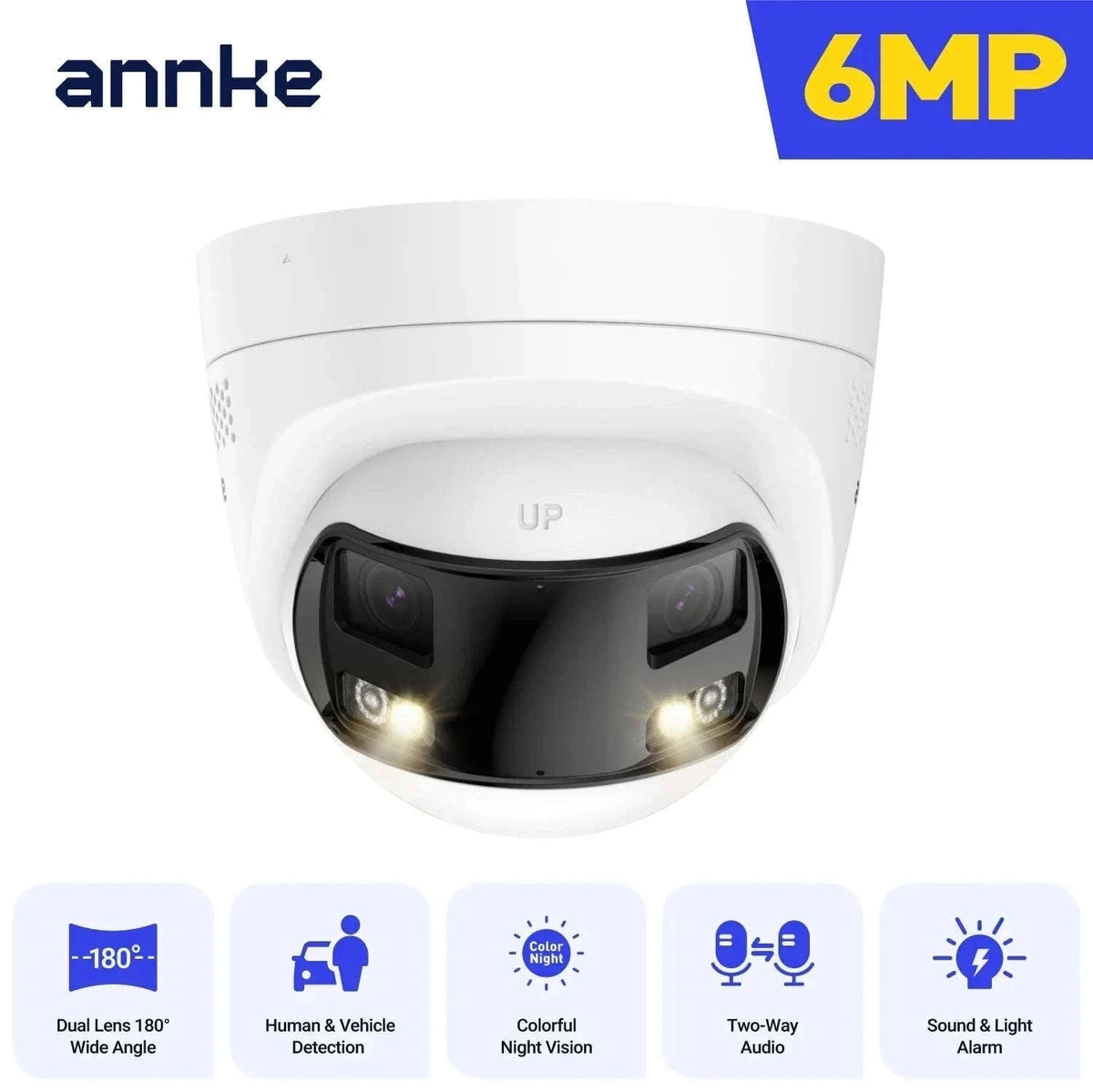 ANNKE 8MP Dual Lens 180° Panoramic PoE Security Camera-I91DX / spain
