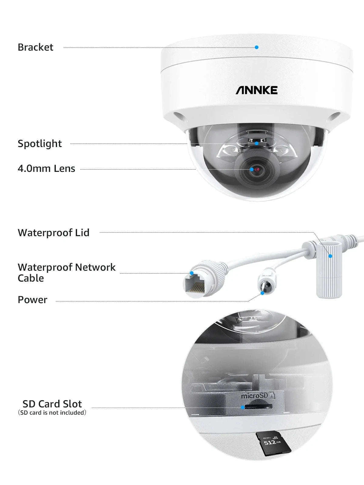 ANNKE C800 4K PoE Outdoor Security Camera with Mic-United States