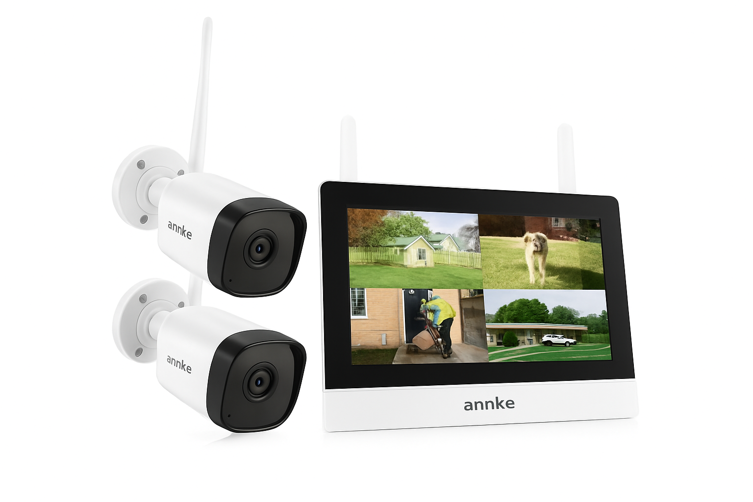 ANNKE 3MP Wireless NVR Camera System with 7-Inch Monitor