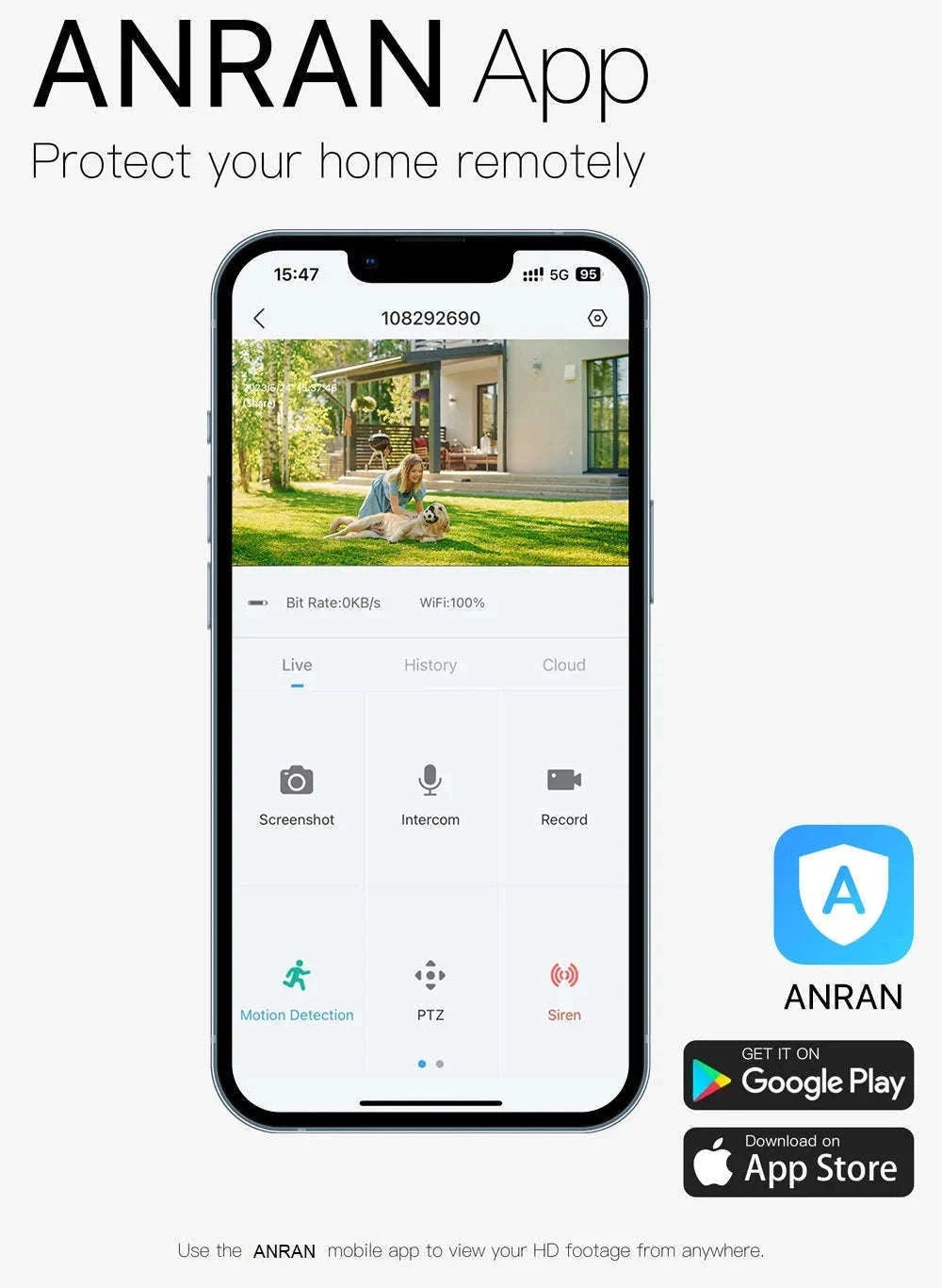 ANRAN 3MP Battery WiFi Security Camera with Cloud Storage-2PCS Battery Cam / spain