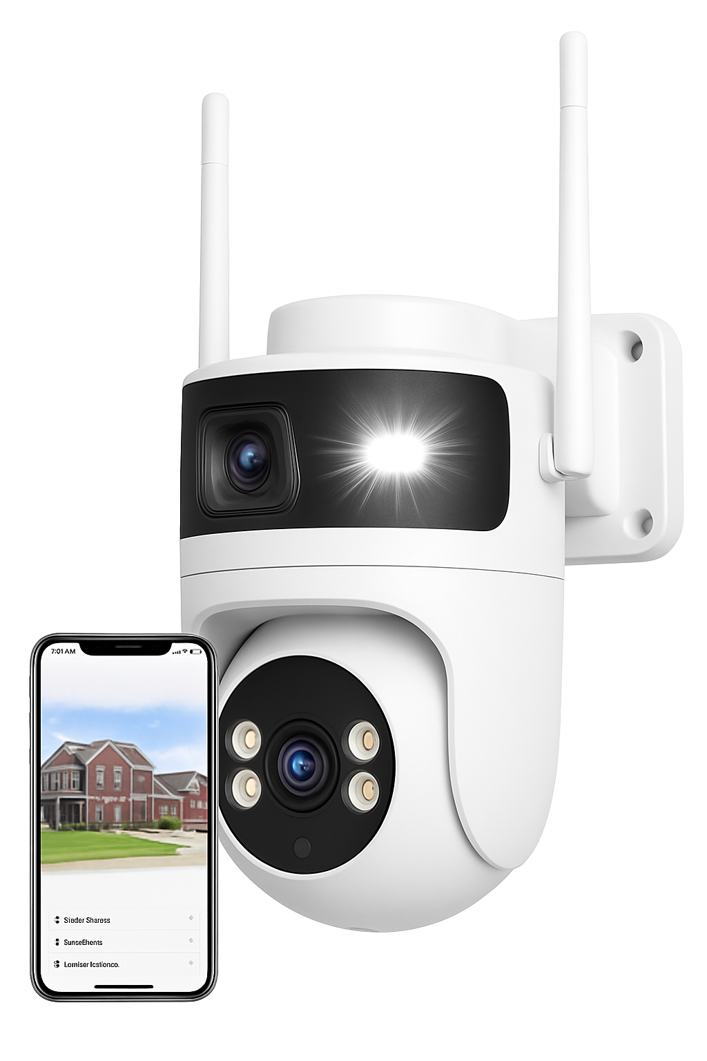 4K 8MP Dual-Lens PTZ Outdoor WLAN-Sicherheitskamera mit KI-Verfolgung