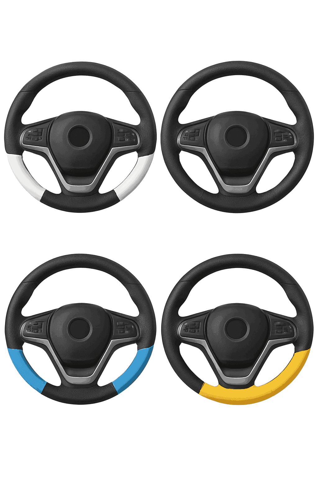 Anti-Slip Breathable Car Steering Wheel Cover-black