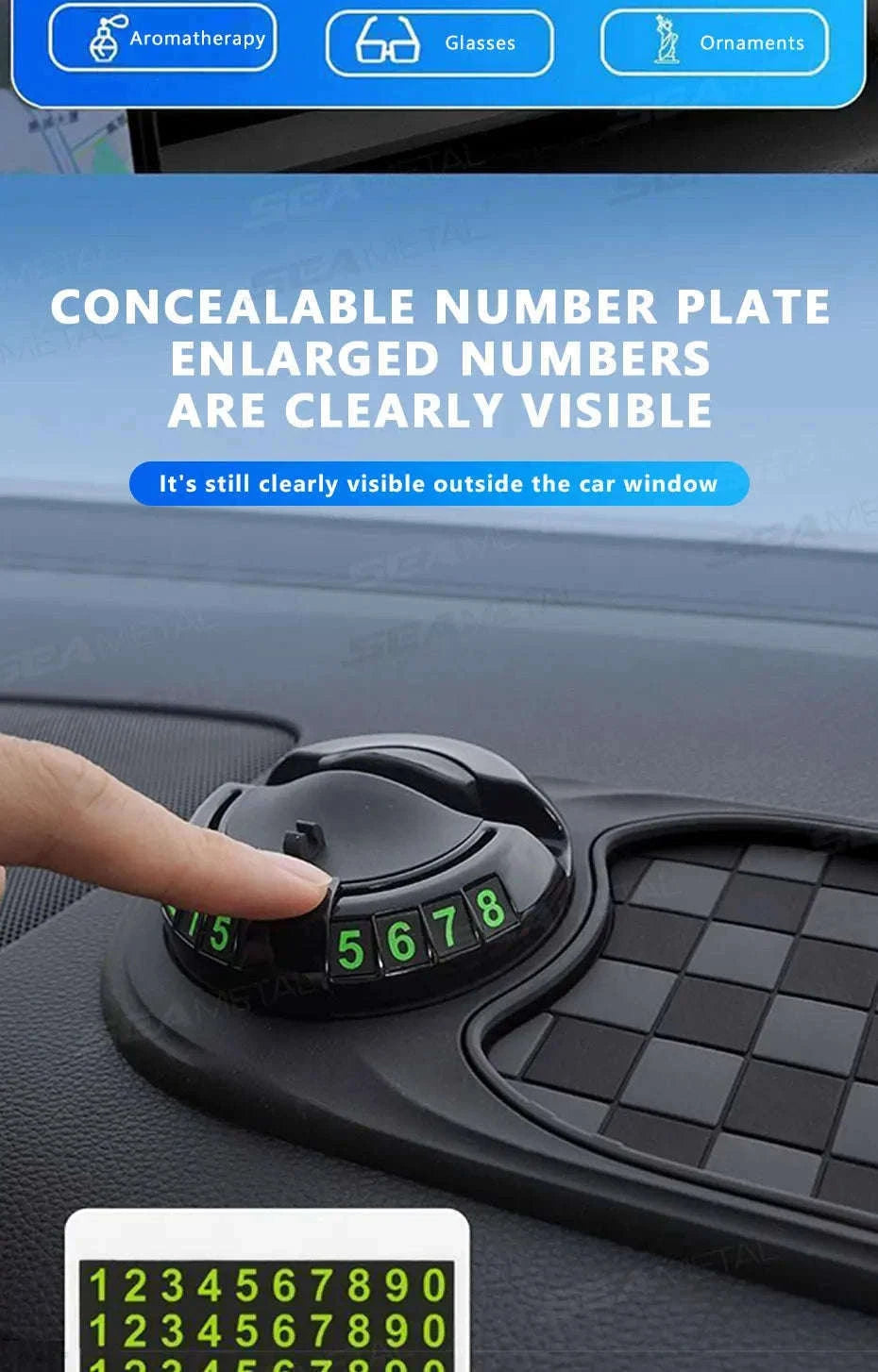Anti-Slip Car Dashboard Phone Holder-Black brown