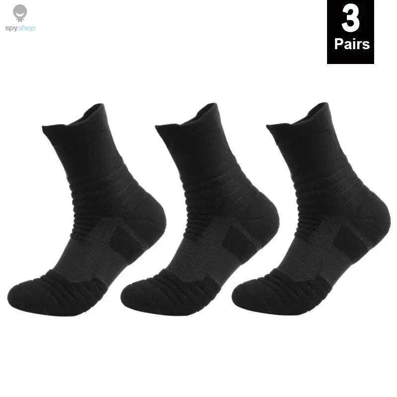 Anti-Slip Football Socks with Secure Grip and Breathable Comfort-3pairs-short-black / EU39-45