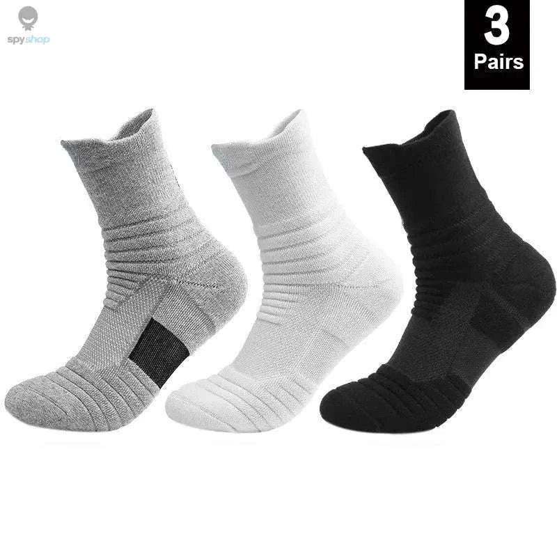 Anti-Slip Football Socks with Secure Grip and Breathable Comfort-3pairs-short-black / EU39-45