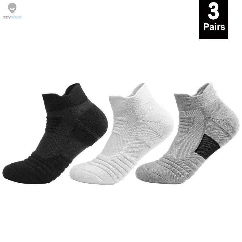 Anti-Slip Football Socks with Secure Grip and Breathable Comfort-3pairs-short-black / EU39-45