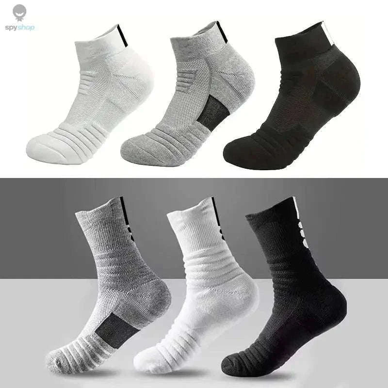 Anti-Slip Football Socks with Secure Grip and Breathable Comfort-3pairs-short-black / EU39-45