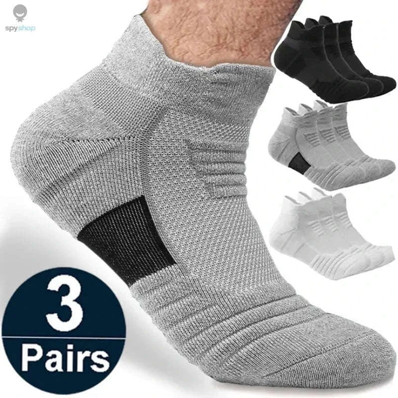 Anti-Slip Football Socks with Secure Grip and Breathable Comfort-3pairs-short-black / EU39-45