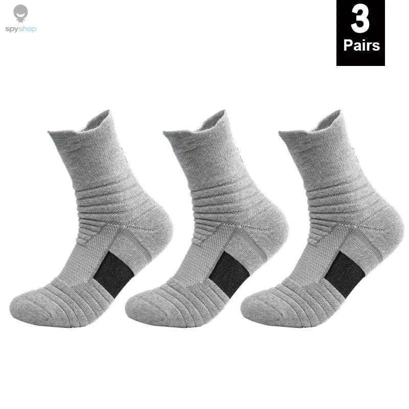 Anti-Slip Football Socks with Secure Grip and Breathable Comfort-3pairs-short-black / EU39-45