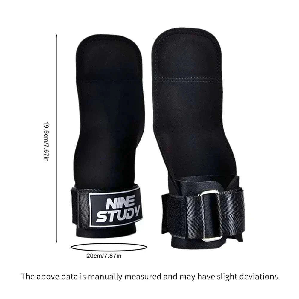Anti-Slip Gym Gloves with Wrist Straps for Weightlifting Support-Brown