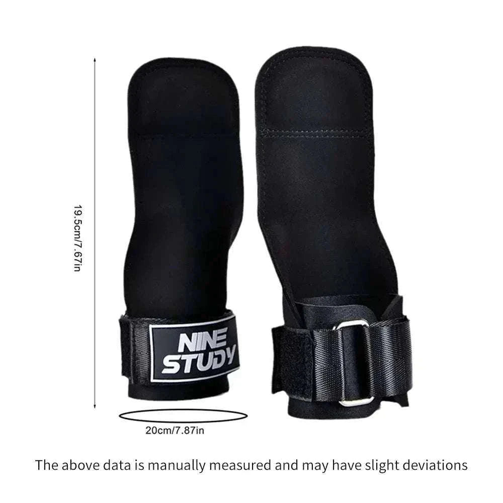 Anti-Slip Gym Gloves with Wrist Straps for Weightlifting Support-Brown