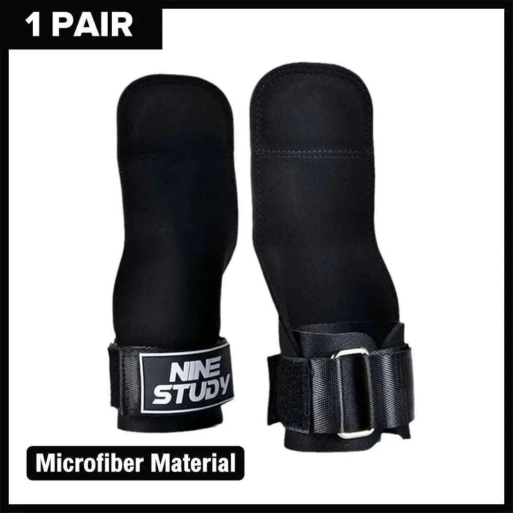Anti-Slip Gym Gloves with Wrist Straps for Weightlifting Support-Brown