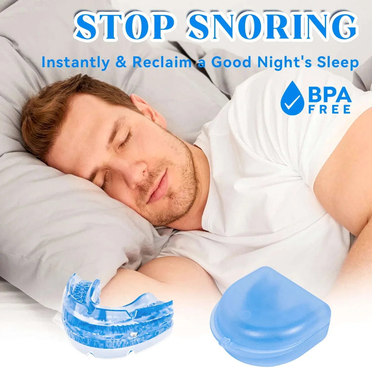Anti Snore Bruxism Mouth Guard-Pink
