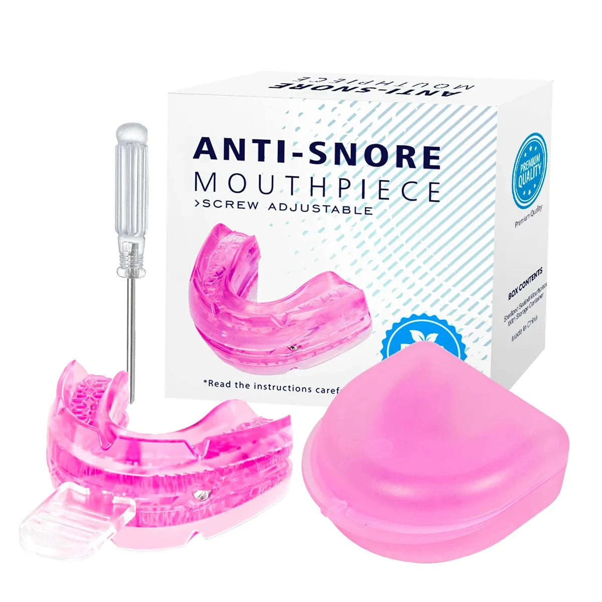 Anti Snore Bruxism Mouth Guard-Pink