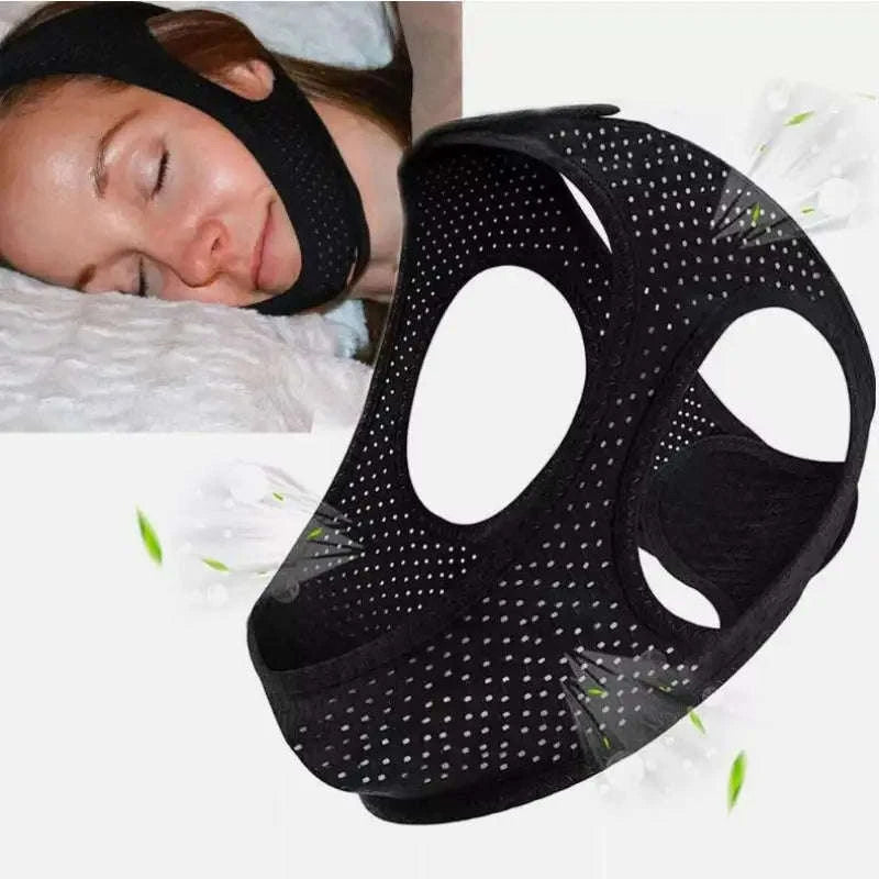 Anti-Snoring Chin Strap Breathable Jaw Support Sleep Aid-United States