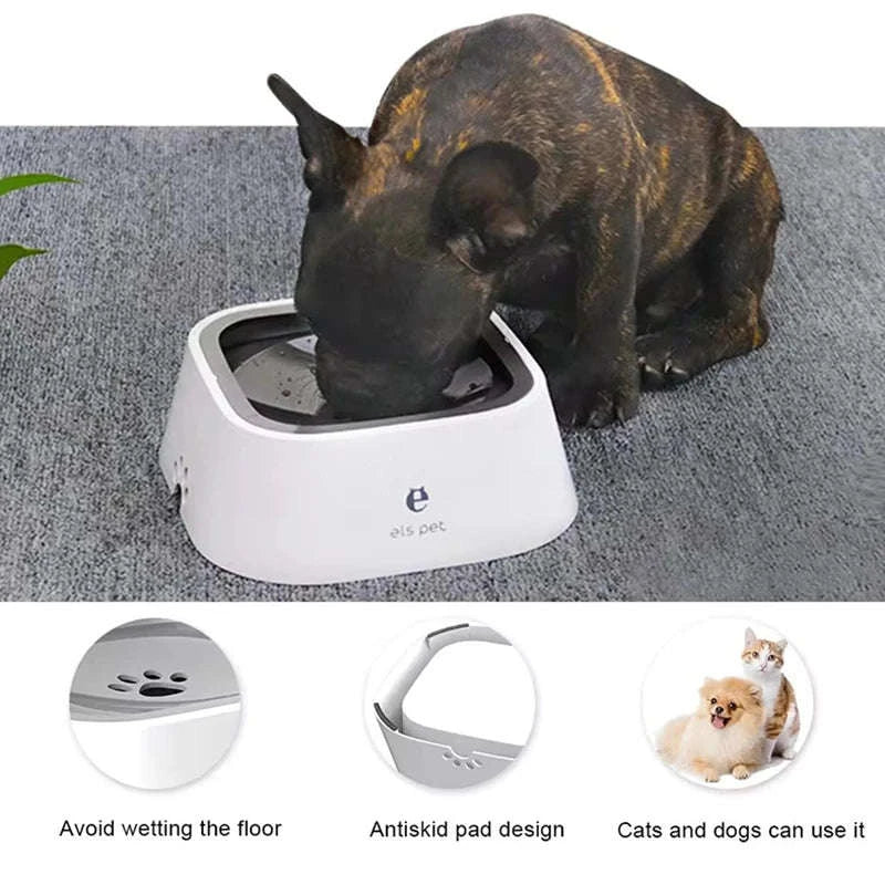 Anti Spill Dog Water Bowl-Grey