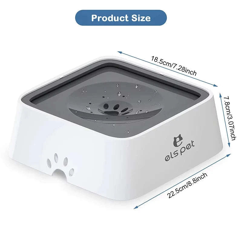 Anti Spill Dog Water Bowl-Grey