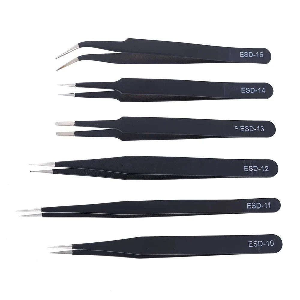 Anti-Static ESD Tweezers Set, 6-Piece Precision Tool Kit-6PCS