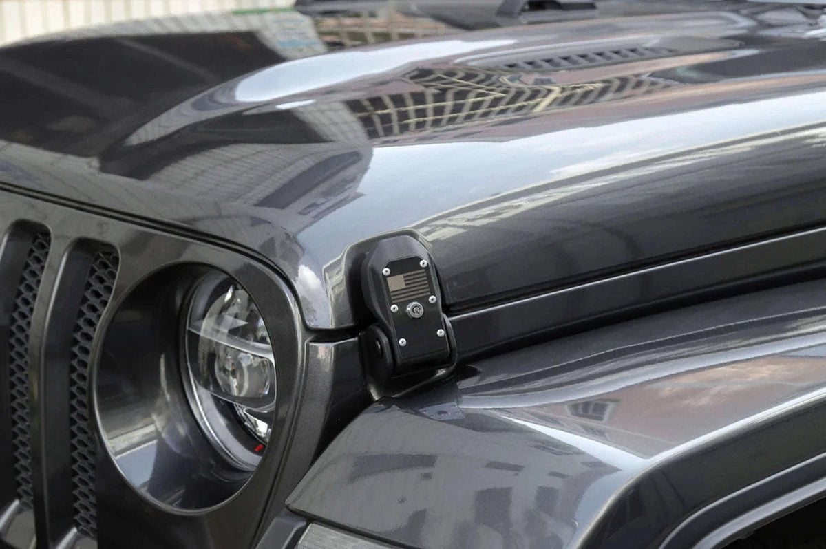 Anti-Theft Hood Latches for JL JLU 4XE JT 2018-2025-Black