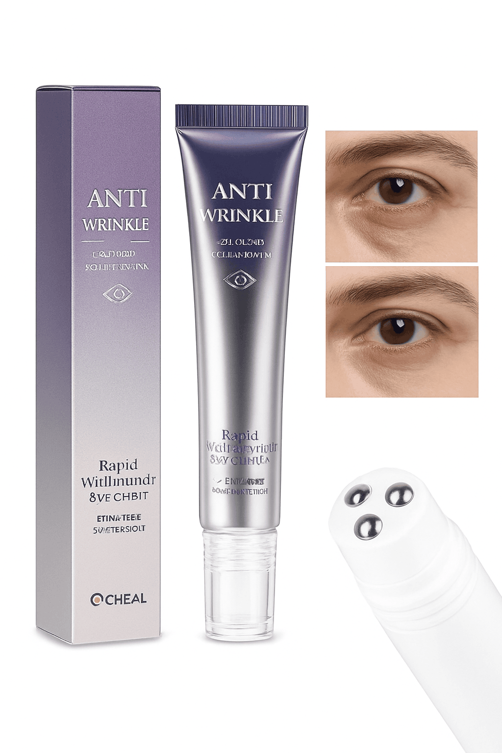 Anti Wrinkle Eye Cream Roller Massager for Under-Eye Care-Default Title