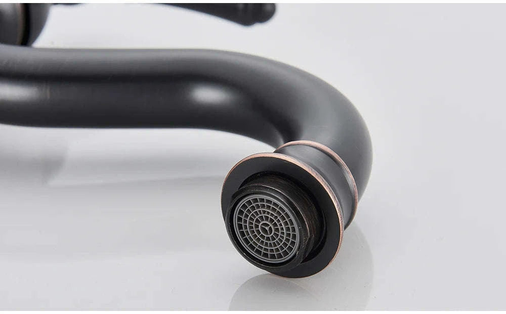 Antique Brass Basin Faucet Mixer Tap-Chrome Short