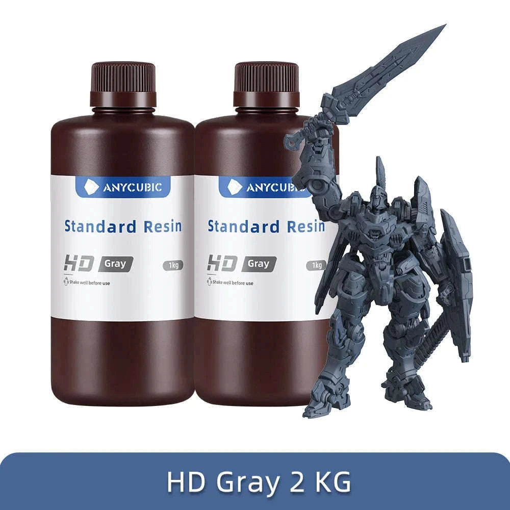ANYCUBIC 405nm UV Resin for High-Precision 3D Printing-20kg HD Gray / UNITED KINGDOM