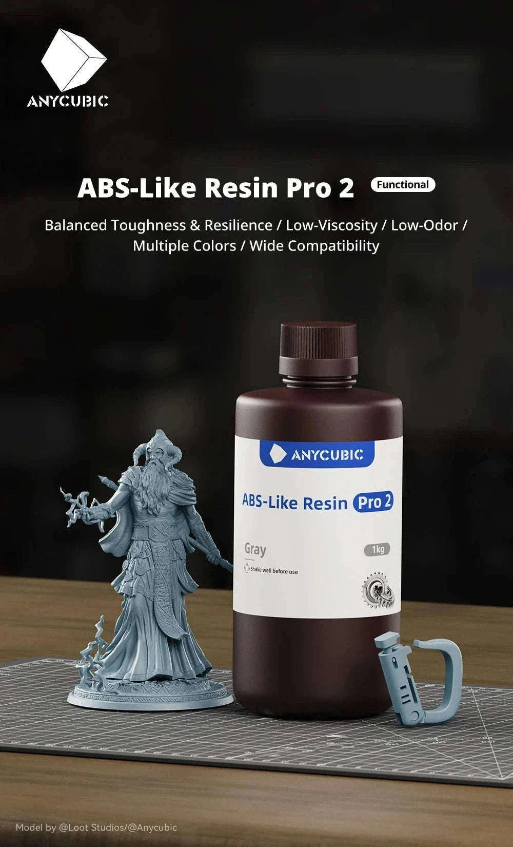 Anycubic ABS-Like Resin Pro 2 405nm UV Resin-Clear 4kg / GERMANY