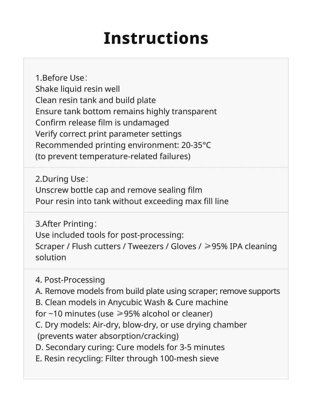 Anycubic ABS-Like Resin Pro 2 405nm UV Resin-Clear 4kg / GERMANY