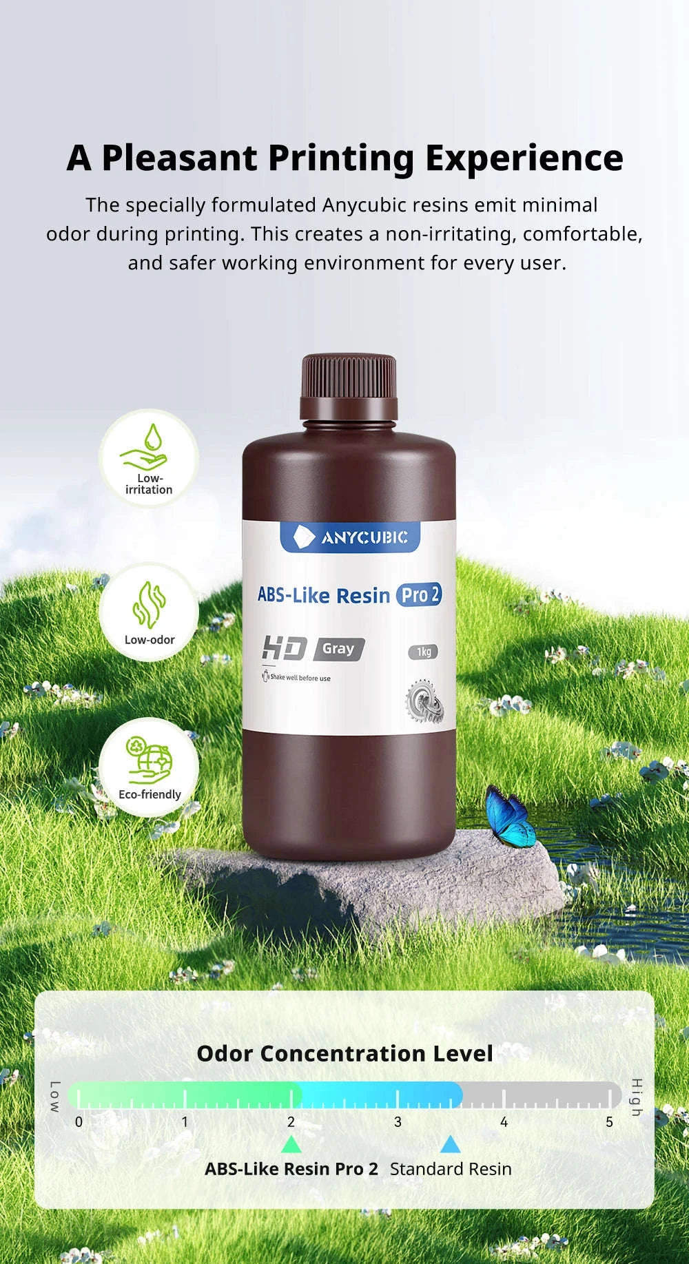 Anycubic ABS-Like Resin Pro 2 UV 405nm Resin-Clear 4kg / Australia